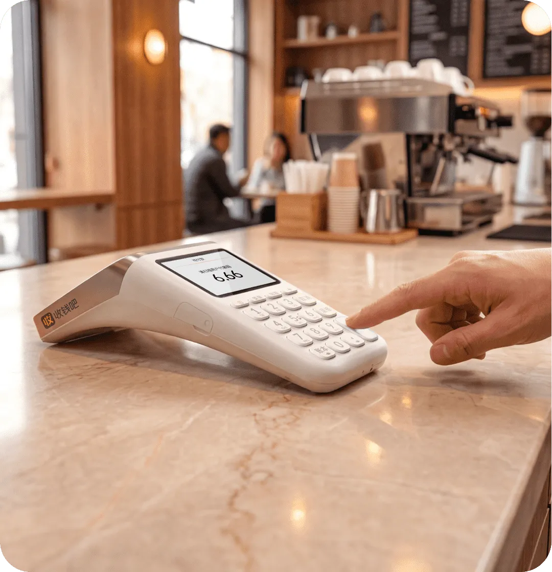 支持手动输入金额，有效避免顾
客“抹零”，收款更自主。